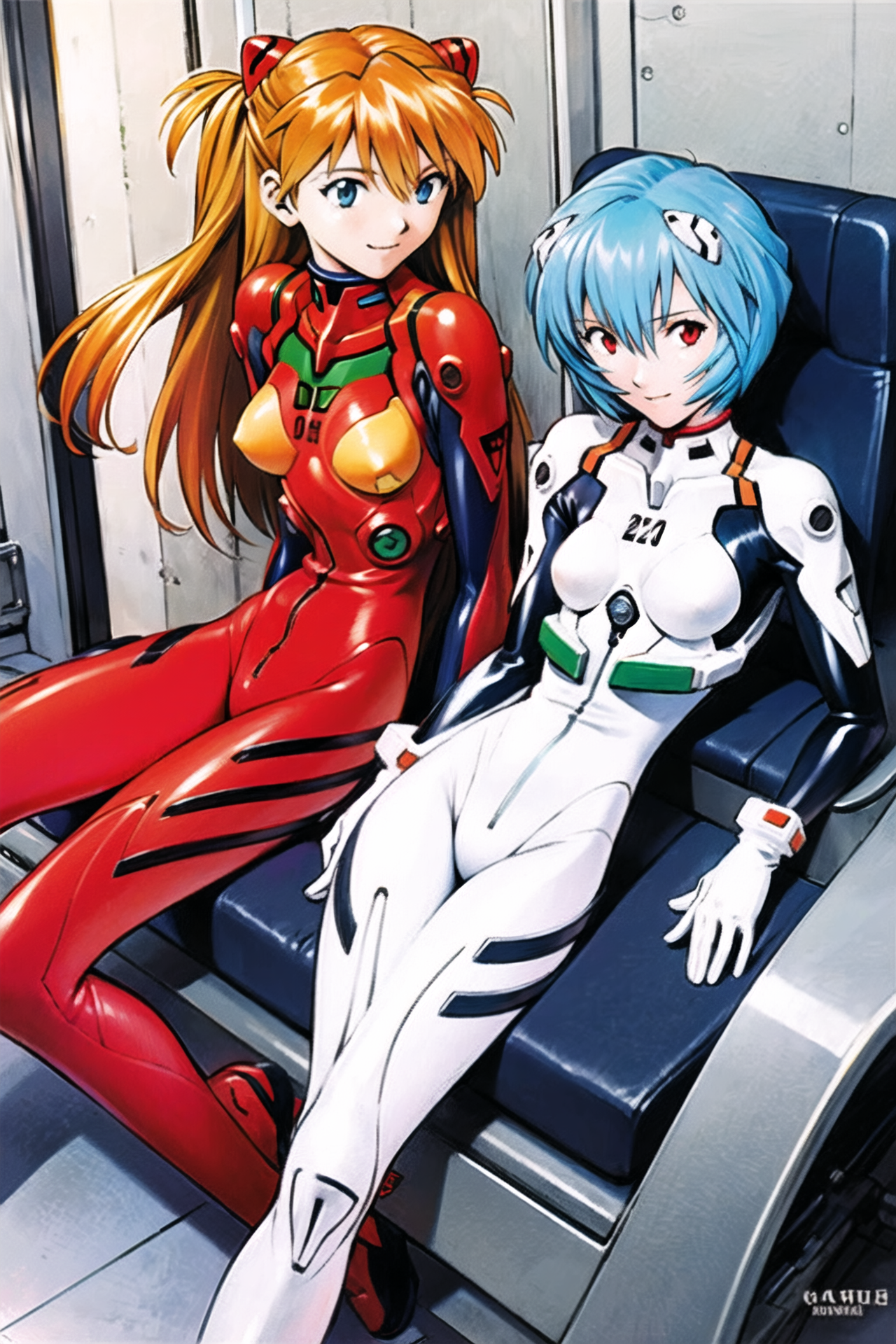 05415-2660291000-multiple girls, 2girls, ayanami rei, plugsuit, souryuu asuka langley, blue hair, white bodysuit, bodysuit, red eyes, short hair,.png